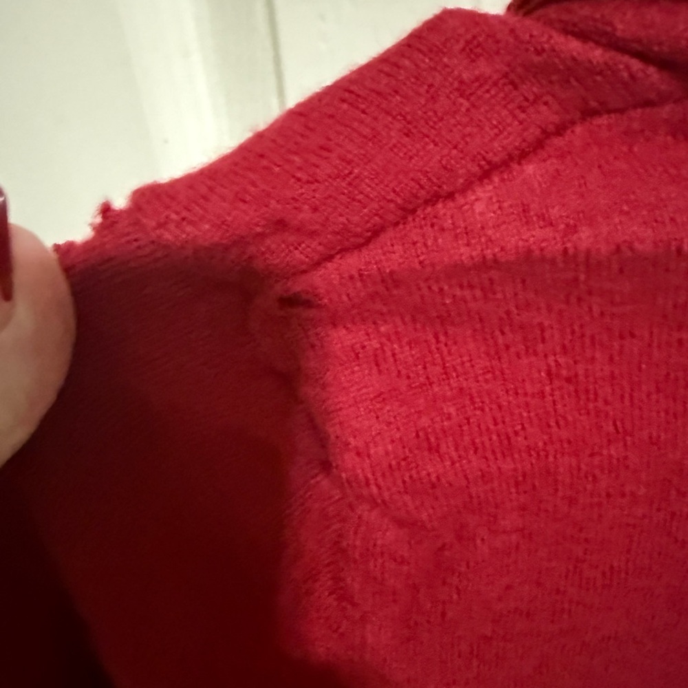 Talbots Red 100% Pure Merino Wool Size XS See Photos - Picture 3 of 7